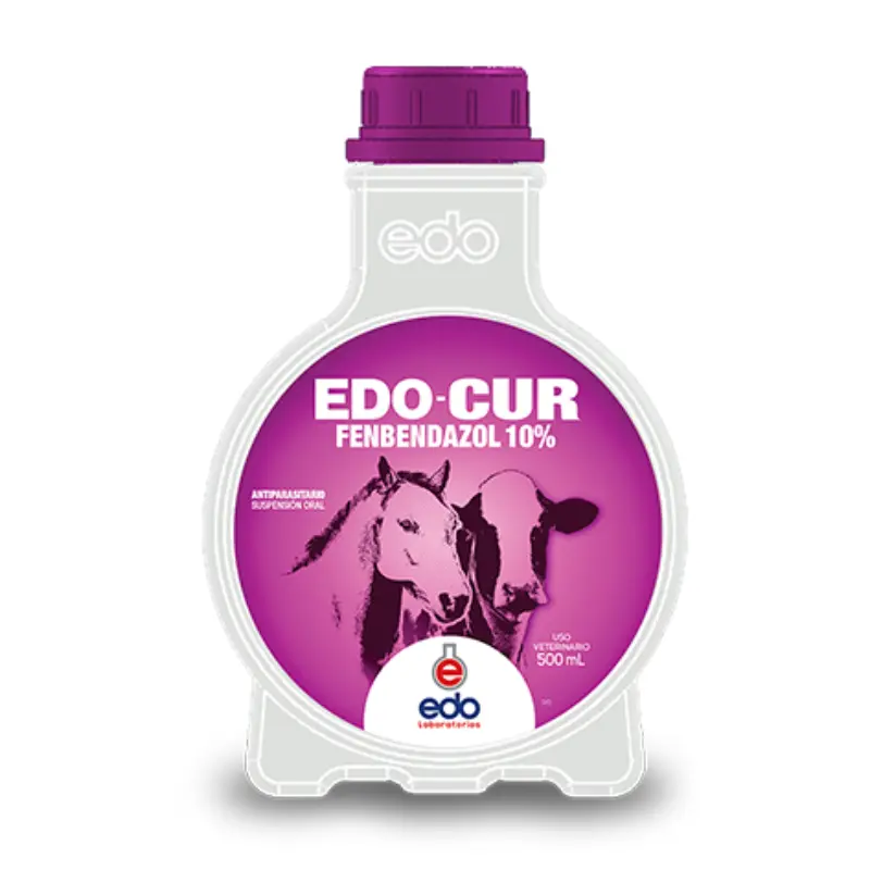 زجاجة دواء EDO CUR 10% – إيدو كور 10% من شركة EDO لعلاج الطفيليات الداخلية والخارجية في الأبقار والخيول
