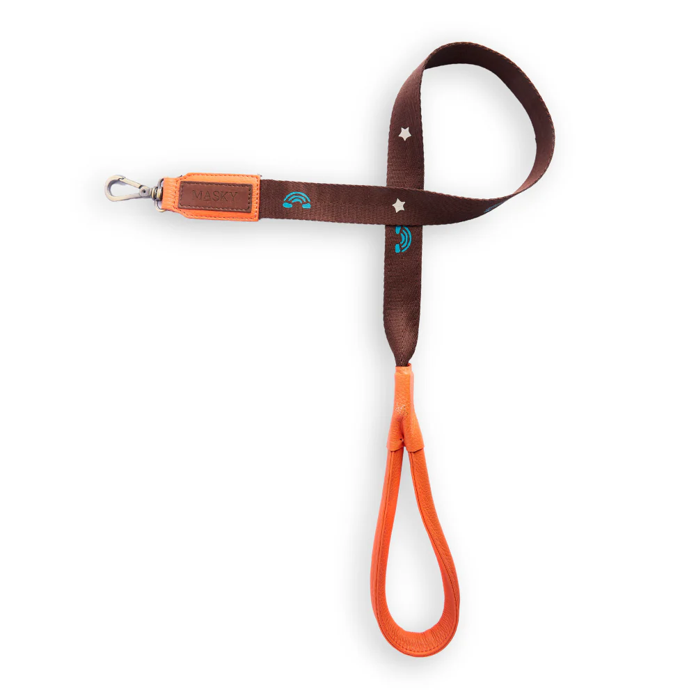 Masky Leather and Fabric Leash – حزام ماسكي من الجلد والقماش