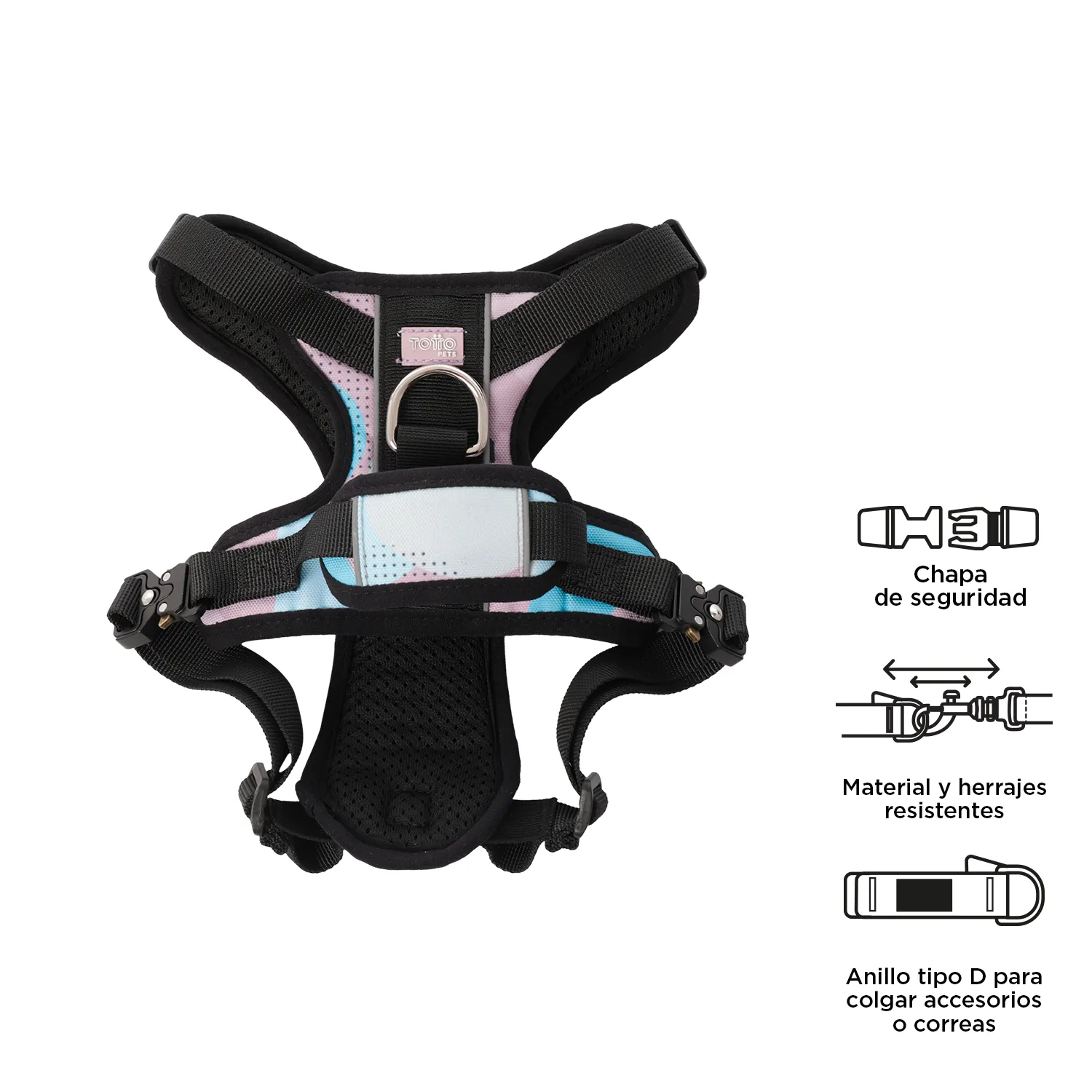 TOTTO Draco S harness back view – TOTTO دراكو الصغير للكلاب