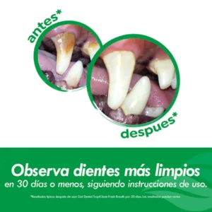 نتائج قبل وبعد استخدام جل TropiClean لتنظيف أسنان القطط